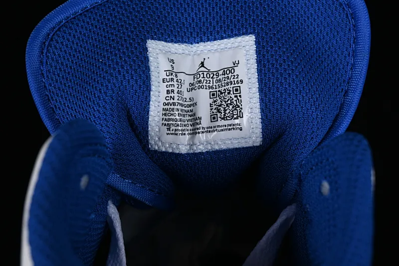 All categories Air Jordan Jordan series basketball shoes Air Jordan 1 Mid G version pure original Air Jordan 1 Mid AJ1 Joe 1 Knicks white blue orange mid-top cultural casual sneakers FD1029-400